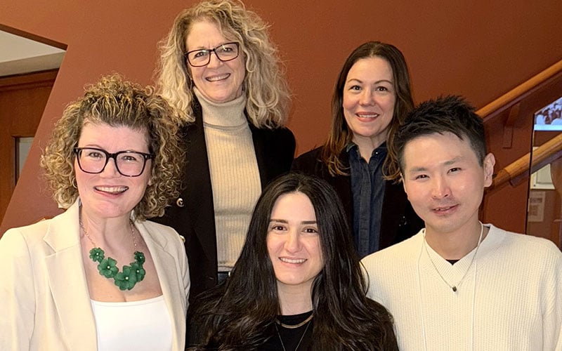 International Collaborative Research Grant Recipients (Caitlin, Nicole, Maria, Sam, and Yat)