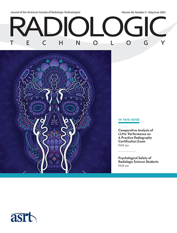 Cover of the November / December 2020 issue of Radiologic Technology